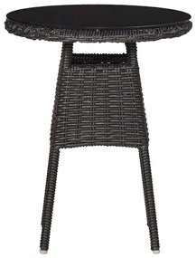 vidaXL Καρέκλες Κήπου 2 τεμ. με Τραπεζάκι Μαύρες από Συνθετικό Ρατάν