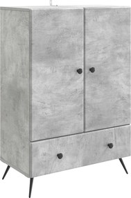 vidaXL Πλαϊνό γραφείο Γκρι Σκυροδέματος 66 x 34,5 x 95 εκ.