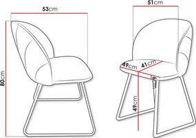 Καρέκλα K99M-Prasino - 51.00Χ53.00Χ80.00cm