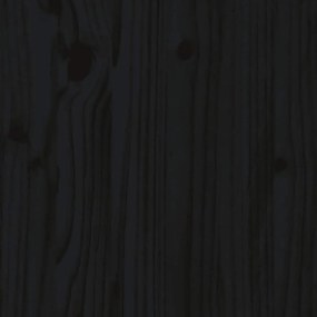 vidaXL Καναπές Μεσαίος Μαύρος 120 x 80 εκ. από Μασίφ Ξύλο Πεύκου