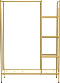 Stewehome Μεταλλική κρεμάστρα ρούχων με ράφι και πόδια 104x148x148 cm