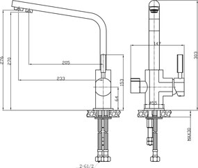 Acquanet Magnus 8001 - Μπαταρία Κουζίνας Φίλτρου