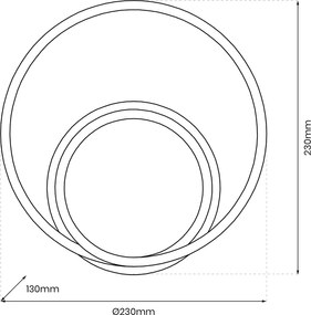 LED Απλίκα Τοίχου Lucero 13W Μαύρο
