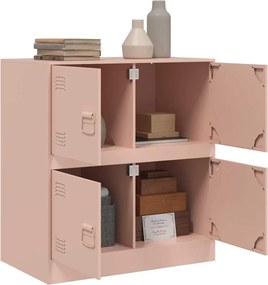 vidaXL Ντουλάπι Ροζ 67 x 39 x 73 εκ. από Ατσάλι
