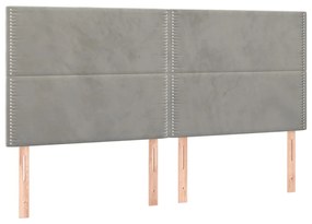 ΚΡΕΒΑΤΙ BOXSPRING ΜΕ ΣΤΡΩΜΑ ΑΝΟΙΧΤΟ ΓΚΡΙ 200X200 ΕΚ. ΒΕΛΟΥΔΙΝΟ 3132639