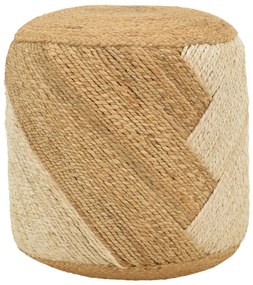 Σκαμπό-πουφ Elision Inart φυσικό-μπεζ 100% γιούτα 40x40x40εκ