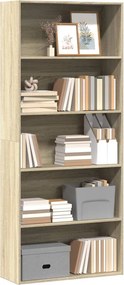 vidaXL Βιβλιοθήκη Sonoma Δρυς 80 x 30 x 189 εκ. Επεξεργασμένο Ξύλο