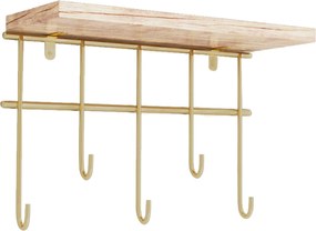 Wall Shelf Dekoratif Duvar Rafı ve Askılık Gold
Brown