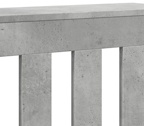 Κάλυμμα Καλοριφέρ Γκρι Σκυροδέματος 205x21,5x83,5εκ. Επεξ. Ξύλο - Γκρι