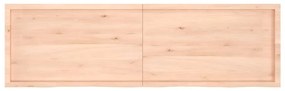 vidaXL Ράφι Τοίχου 200x60x(2-4) εκ. από Ακατέργαστο Μασίφ Ξύλο Δρυός