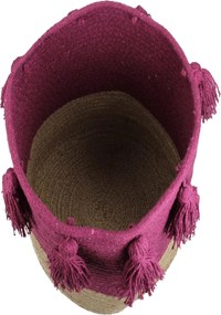 Καλάθι ArteLibre Μοβ Βαμβακερό 25x25x25cm Σετ 3Τμχ