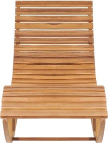 vidaXL Ξαπλώστρα Κουνιστή από Μασίφ Ξύλο Teak με Μαξιλάρι