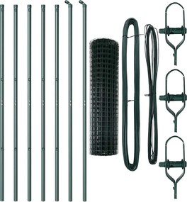 vidaXL Ευρωπαϊκή Στήριξη Φράχτη 10 x 1,4 μ PVC-Επικαλυμμένο Ατσάλι