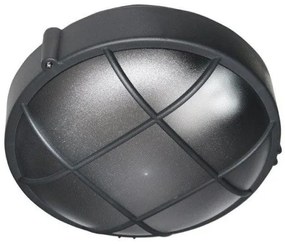 Φωτιστικό Τοίχου-Οροφής με πλέγμα Ε27 IP44 Φ22 PC Lumen-21-8051-Ανθρακί 21-8051