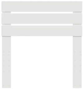 vidaXL Κεφαλάρι με κεφαλάρι Λευκό 80 cm Επεξεργασμένο ξύλο