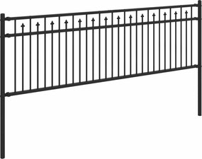 vidaXL Φράχτης με Άκρες Μαύρο 200 x 110 εκ