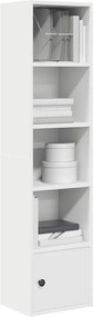 vidaXL Βιβλιοθήκη Λευκή 31x24x127 εκ. από Επεξεργασμένο Ξύλο