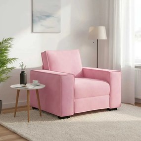 vidaXL Πολυθρόνα-Καναπέ Ροζ Βελούδινη 100x78x84 εκ.