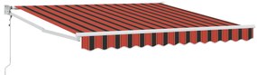 vidaXL Ανασυρόμενη Τέντα Πορτοκαλί και Καφέ 350x250 εκ.