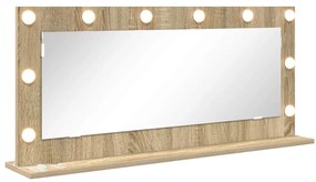 vidaXL Καθρέφτης τουαλέτας με καθρέφτη Δρύς Sonoma 100 x 45 x 18 εκ.