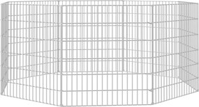 vidaXL Περίφραξη Ζώων Ελεύθερης Βοσκής 8 Πάνελ 54x60 εκ. Γαλβ. Σίδερο