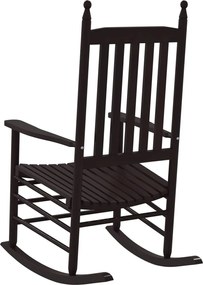 vidaXL Πολυθρόνες Κουνιστές Καμπυλωτά Καθίσματα 2Τεμ. Καφέ Μασίφ Λεύκα