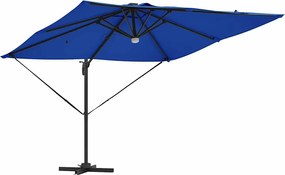vidaXL Ρώμη Ομπρέλα Μπλε 286 x 284 x 270 εκ Αλουμίνιο και Πολυεστέρας