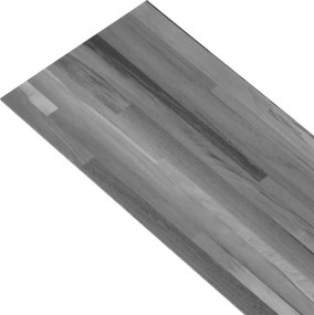vidaXL Πλάκες Δαπέδου 36 pcs Γκρι με ρίγες 5,02 m² PVC