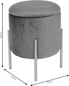 Σκαμπό Creativity pakoworld βελούδο σάπιο μήλο-χρυσό Φ35x42εκ