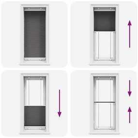 vidaXL Πλισέ περσίδα Μαύρο 55x100 cm Πλάτος υφάσματος 54,4 cm