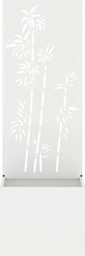 vidaXL Οθόνη Ιδιωτικότητας Κήπου Floral Λευκό 50 x 150 cm