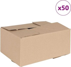 vidaXL Πτυσσόμενο Κουτί 50 τεμ. Φυσικό 30 x 21,5 x 14 εκ. Χαρτόνι