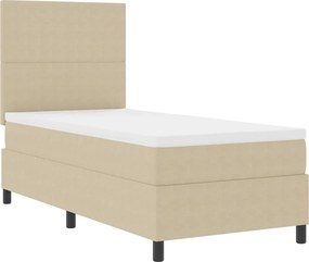 vidaXL LED Κρεβάτι με βάθρο Ανοιχτό Γκρι και Λευκό 80 x 200 cm