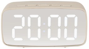 Ρολόι Επιτραπέζιο (12x4x6) - Ξυπνητήρι Karlsson Mirror Led Oval Warm Grey