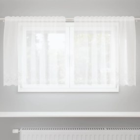 vidaXL Κουρτίνα Δαντέλας με κουρτίνες Λευκό 100 x 150 cm Πολυεστέρας