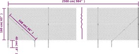 vidaXL Συρματόπλεγμα Περίφραξης Πράσινο 1,6 x 25 μ. με Καρφωτές Βάσεις
