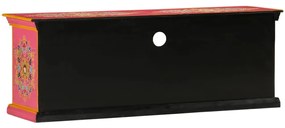 vidaXL Έπιπλο Τηλεόρασης Ροζ 110 x 30 x 40 εκ. από Μασίφ Ξύλο Μάνγκο