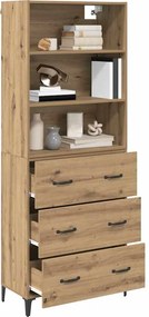 vidaXL Highboard Artisan Oak 69,5 x 34 x 180 εκ. Επεξεργασμένο ξύλο