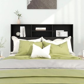 Κεφαλάρι Με Αποθηκευτικό Χώρο Μαύρο 140 x 19 x 103,5 εκ. - Μαύρο