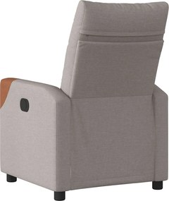 vidaXL Πολυθρόνα Ανακλινόμενη Ηλεκτρική Taupe Υφασμάτινη