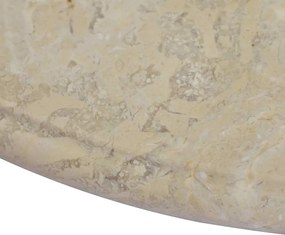 vidaXL Επιφάνεια Τραπεζιού Κρεμ Ø60 x 2,5 εκ. Μαρμάρινη