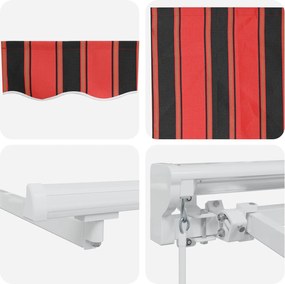 vidaXL Χειροκίνητο πλαίσιο τέντας με LED 3,5 x 2,5 μ