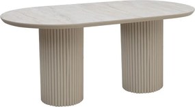 Τραπέζι Hazar Megapap Mdf χρώμα travertine - sandstone 180x90x77εκ.