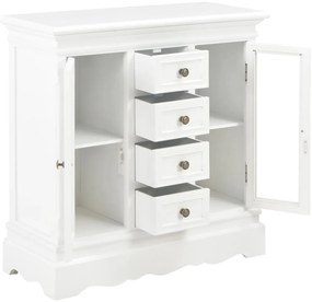 vidaXL Συρταριέρα Λευκή 70 x 28 x 70 εκ. από Μασίφ Ξύλο Πεύκου