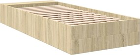 vidaXL Πλαίσιο Κρεβατιού Sonoma Δρυς 100x200 εκ. Επεξεργασμένο Ξύλο