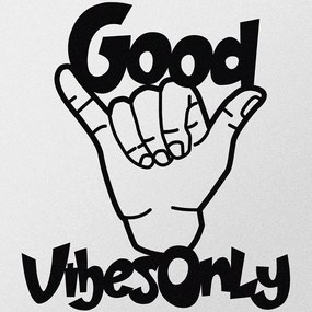Διακοσμητικό Τοίχου Good Vibes Only 279ENZ1171 52x58cm Black Wallity Μέταλλο
