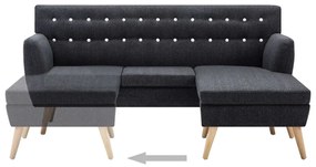 vidaXL Καναπές Γωνιακός Σκούρο Γκρι 171,5 x 138 x 81,5 εκ. Υφασμάτινος