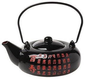 Τσαγιέρα Κεραμική Με Σήτα Ezt101 Black-Red Espiel Ceramic