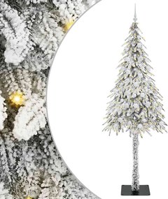 vidaXL Χριστουγεννιάτικο Δέντρο με 300 LED Λευκό 210 cm ΠΕ και Ατσάλι