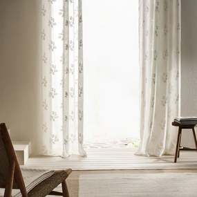 Κουρτίνα (140x280) Με Τρουκς Gofis Home Leaf Off White SS24 532/05